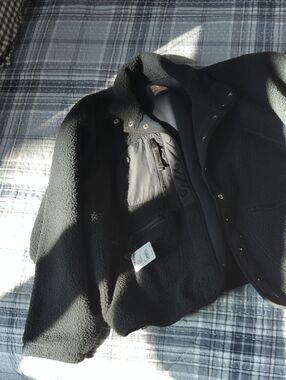 FP Movement by Free People Black Fleece Shirt Jacket Hit The Slopes